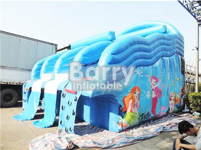 Guangzhou Beautiful Mermaid Inflatable Water Slide For Swimming Pool BY-WS-083